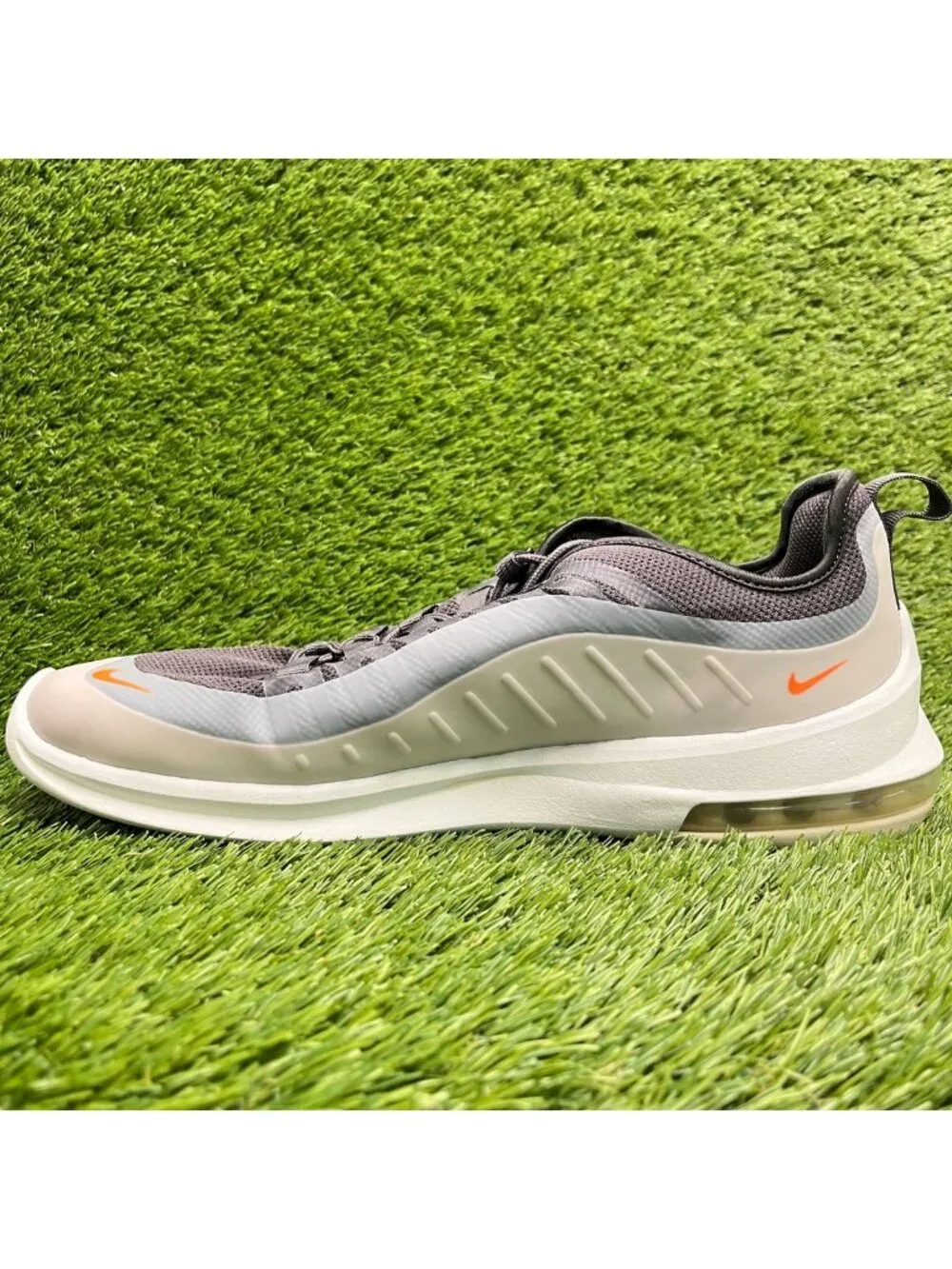 Nike Air Max Axis Mens Size 12 Gray Orange Athletic Running Shoes Sneakers